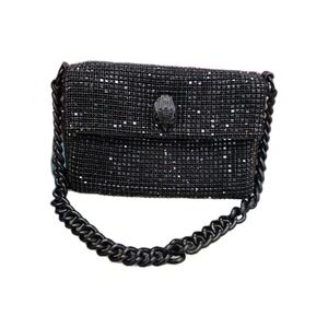 Kurt Geiger Small Black Crystal Party Synthetic Shoulder Bag 8.5" x 6" x 2"